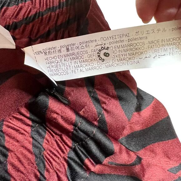 NWT Zara Animal print pencil skirt Maroon - Picture 12 of 13